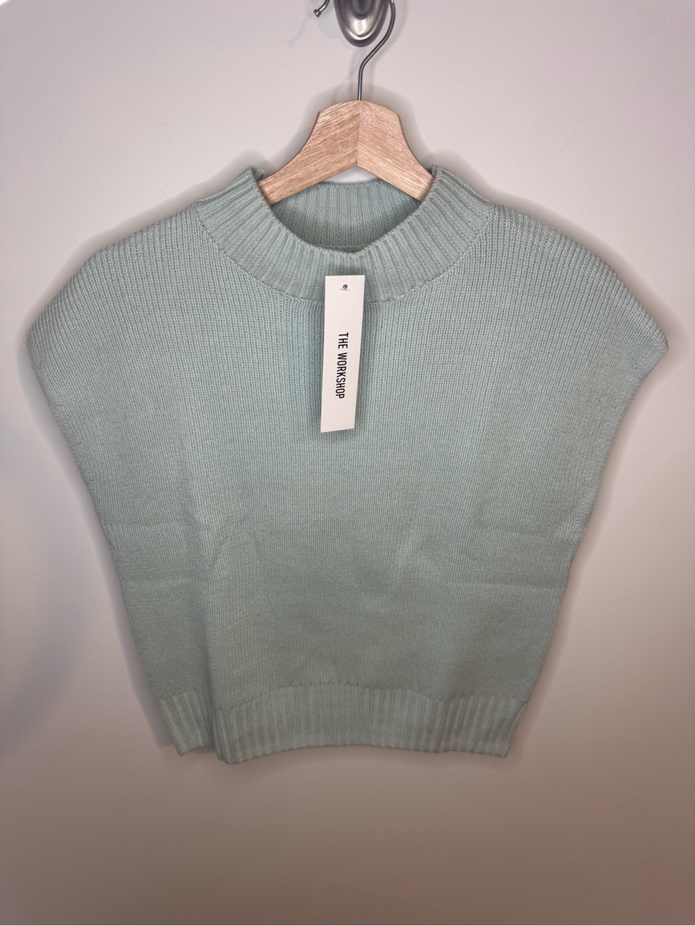 Workshop Republic Clothing Mint Crewneck Knit Sleeveless Sweater | M